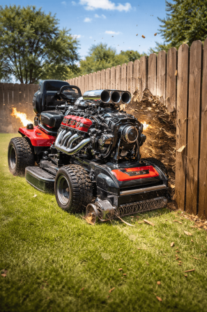 Новая сумашедшая газонокосилка Москва